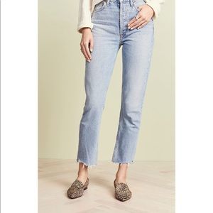 AGOLDE Riley High Rise Straight Crop Jeans
